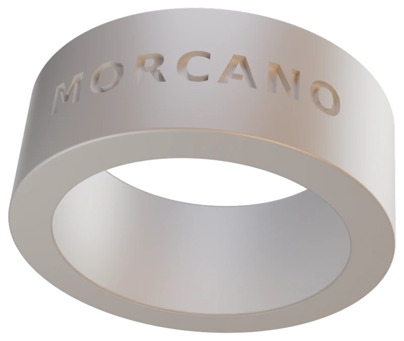 Render of a band with MORCANO lettering around the outside.
